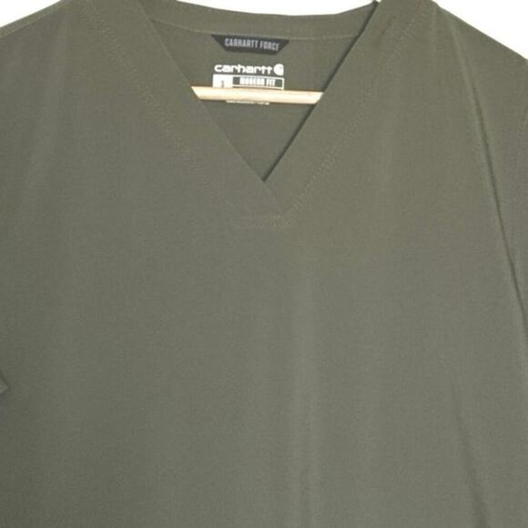 Carhartt Force Women’s Cross Flex V-Neck Scrub Top C12110 Olive Green Size S - Picture 4 of 8